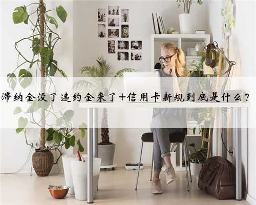 滞纳金没了违约金来了 信用卡新规到底是什么？