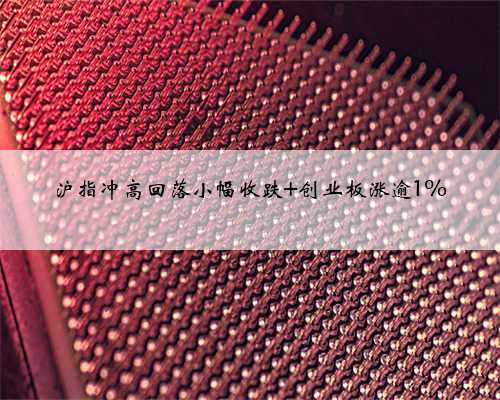 沪指冲高回落小幅收跌 创业板涨逾1%